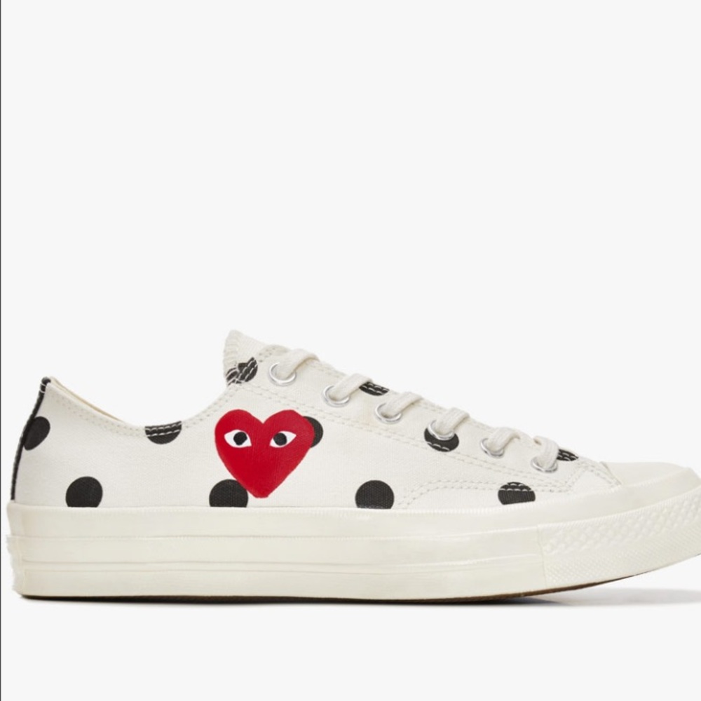 Converse Comme des Garcons PLAY Polka Dot Chuck Taylor All Star 70s Low White